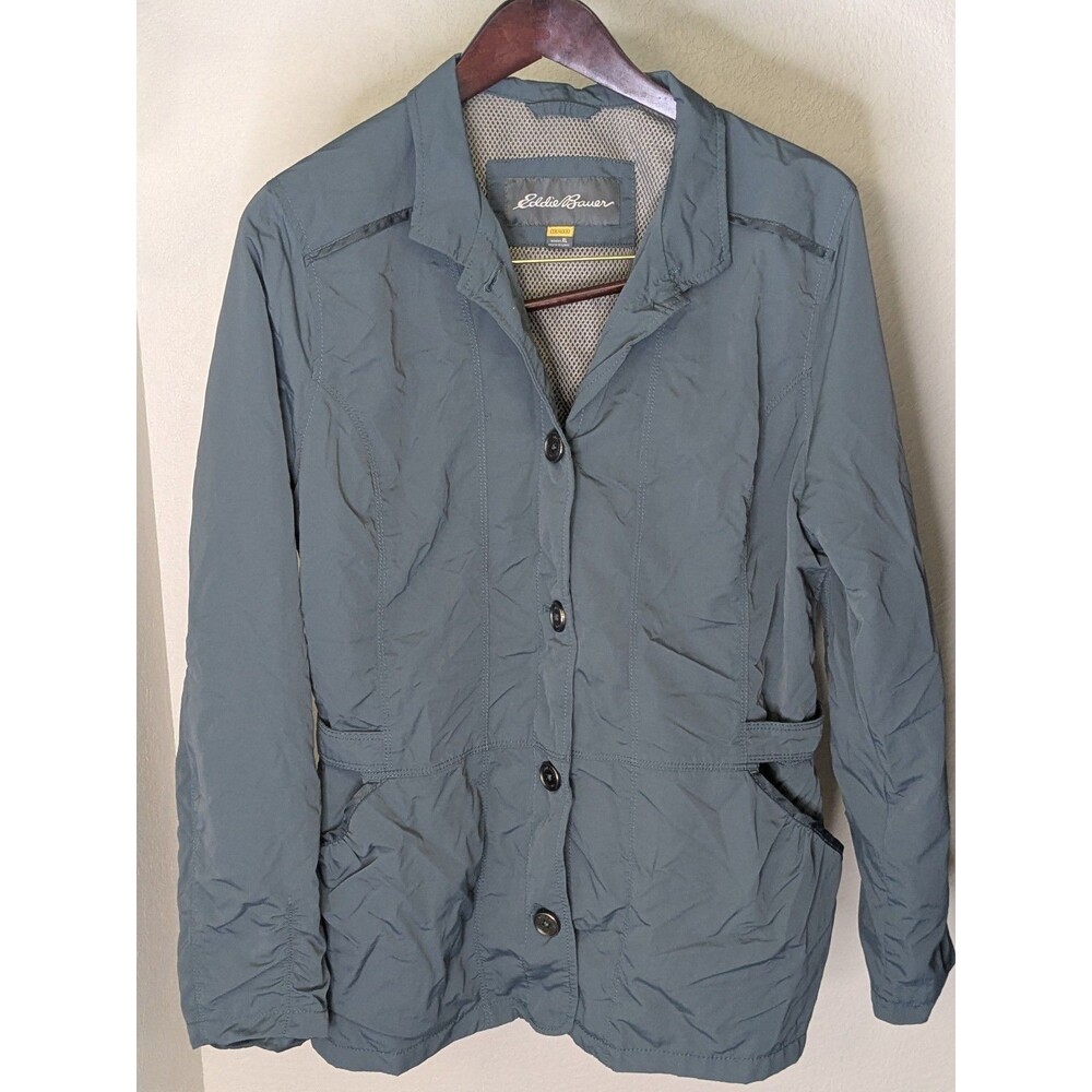 Eddie Bauer Women's Travex XL Gray Button Up Coat